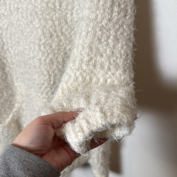 New Directions Studio Women’s Cowl Neck White Sweater With Kangaroo Pocket XL - Picture 4 of 9